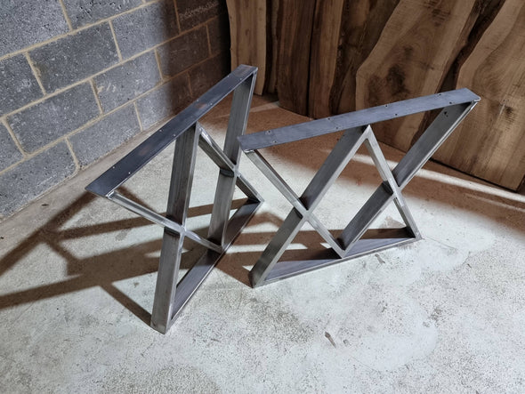 2x Industrial Table Zig-Zag