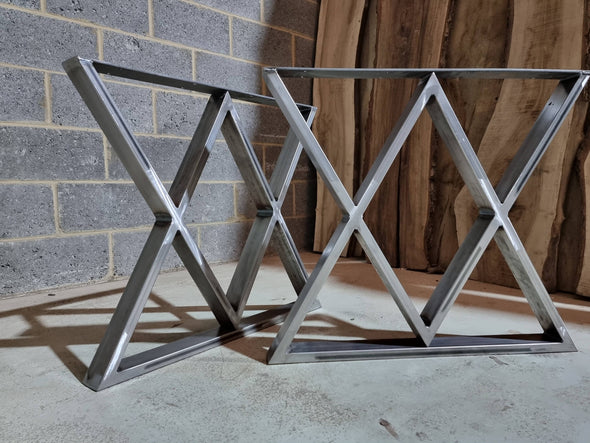 2x Industrial Table Zig-Zag