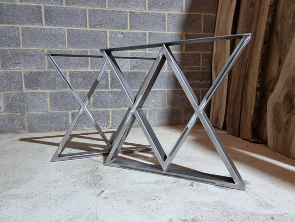 2x Industrial Table Zig-Zag