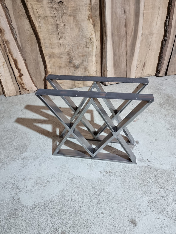 2x Zig-Zag-frame table legs