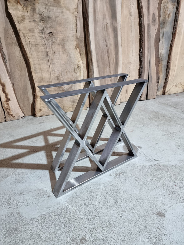 2x Zig-Zag-frame table legs