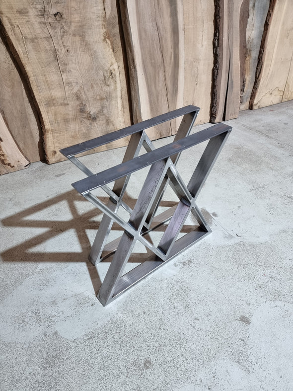 2x Zig-Zag-frame table legs