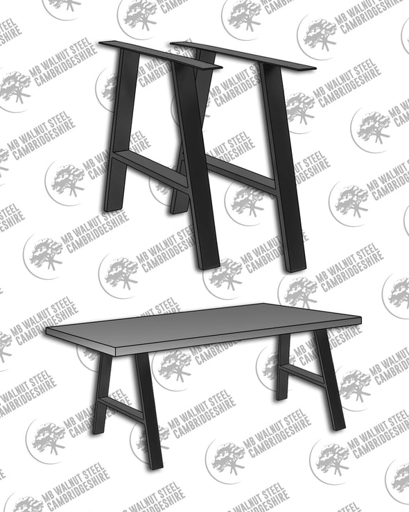 2x HEAVY DUTY  A-FRAME INDUSTRIAL LEGS